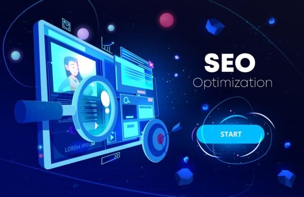 Seo optimization, marketing business technology