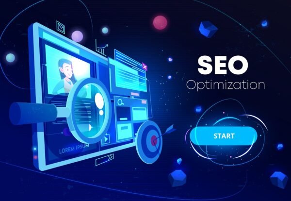 Seo optimization, marketing business technology